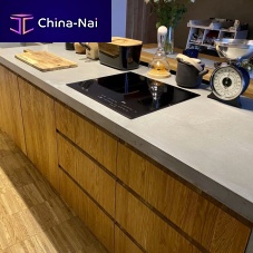 Concrete kitchen worktop kitchengraysquare edge