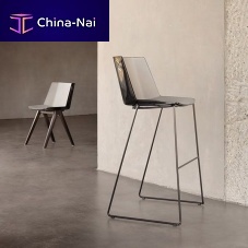 Contemporary bar chair AKU indoorpolypropylenechrome steel base