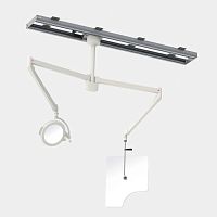 X-ray radiation shielding screen 354/P76/LEDceiling-mountedwith windowwith surgical lamp