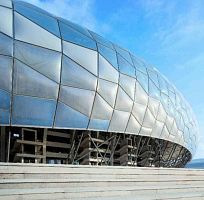 Texlon® ETFE textile membrane DALIAN STADIUMfor facade3Dsolar protection