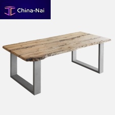 Contemporary dining table FOSCARIsolid woodpainted metalmetal base