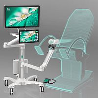 Video colposcope WILD Colpo 3Dexamination chair-mounted