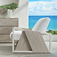 Contemporary lounge chair MARINAfabricleatherwooden