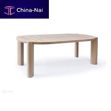 Contemporary dining table AURORAirokosolid wood baseoval