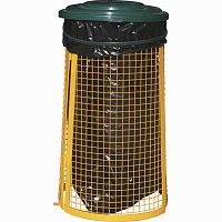 Metal waste bin GRA-TRSfor urban wastewith lid