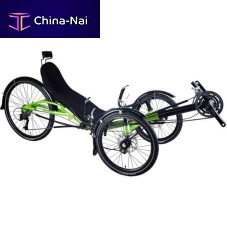 Crank-propelled recumbent trike Trike Fadultgreen