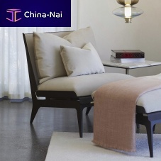 Contemporary lounge chair BOUDOIR fabricleathermetal