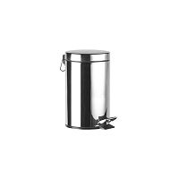 Bathroom trash can 5stainless steelpolished stainless steelfoot-operated