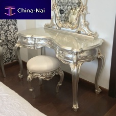 New Baroque design stool STRADIVARI leathercottonsilk