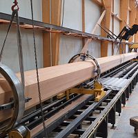Lighting pole wooden