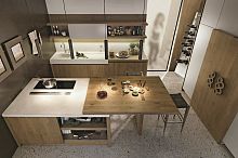 Contemporary kitchen NATURAwood veneersolid woodoak