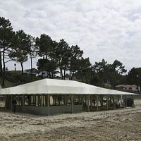Canvas architectural membrane for tensile structuresroof