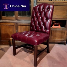 Chesterfield dining chair GAINSBOROUGHindoorleatherbeech base