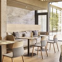 Contemporary chair KLIKindoorwoodmetal