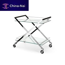 Commercial service trolley MISTERhomeoakstainless steel