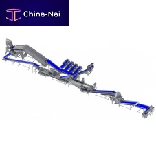 Vegetable washing line sorting