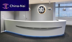 Corian® reception desk illuminatedfor hotel