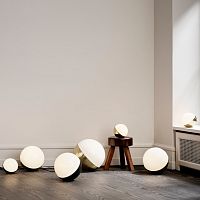Floor lamp VL Studioaluminumbrassopalescent glass