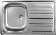 Single-bowl kitchen sink CLASSIC: EC173with drainboardstainless steelovermount