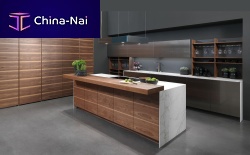 Contemporary kitchen INO(X) & CULTwalnutmarblestainless steel
