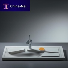 Fiber-reinforced concrete countertop UHPCkitchengraysquare edge