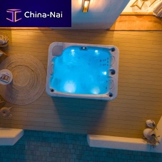 Above-ground hot tub TOUCH PRObuilt-inrectangular3-seater