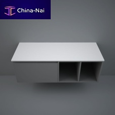 Ceramic countertop RAK-PLANOgraysmoothsquare edge