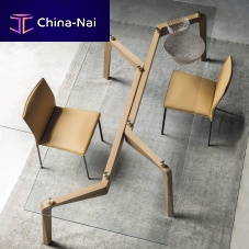 Contemporary chair STELLA FLEXindoorfabricsteel base