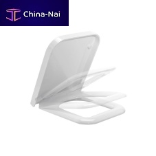 Antibacterial toilet seat ADVANCE : 227310 seriesmade of thermo-hardening plasticstainless steelwhite