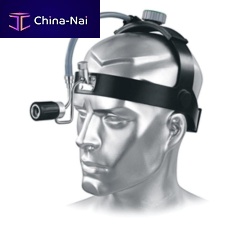 Surgical head-light WIDAfor dental surgerywith portable light sourcefiber optic