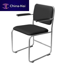 Bauhaus design chair WB2indoorleatherstainless steel base