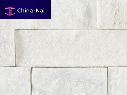 Stone wall cladding panel WHITE QUARTZtextured