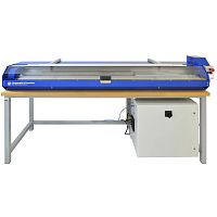 Stationary thickness measuring machine automatic calibration