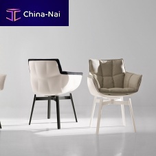 Contemporary dining chair Huskoutdoorfabriccast aluminum base