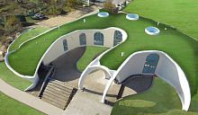 Eco-friendly house energy-savingEarth sheltertwo-story