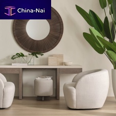 Contemporary lounge chair ELBAfabricupholsteredgray