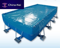 Security swimming pool cover winter