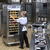 Upright professional refrigerated display case AIR CURTAIN ULTRAfor commercial kitchenstainless steelwith hinged door