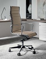 Contemporary executive chair DEKORA leathermeshaluminum