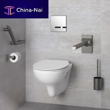 Stainless steel toilet brush Be-Line® plasticwall-mountedpolished