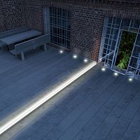 Recessed floor light fixture MEGALITELEDlinearround