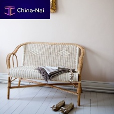 Contemporary sofa MARCELfabricrattanbrown