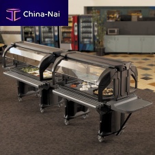 Central refrigerated buffet VERSA FOOD BAR®wheelfor schoolfor restaurant